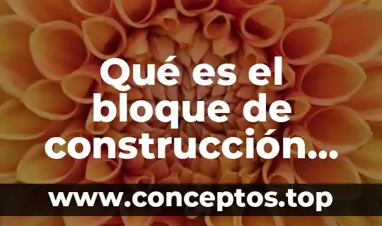 Qué es el bloque de construcción en la materia