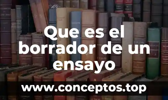 Que es el borrador de un ensayo