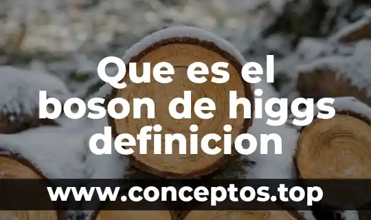 Que es el boson de higgs definicion