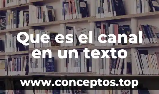 Que es el canal en un texto