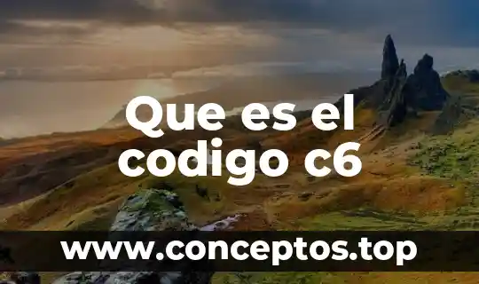 Que es el codigo c6