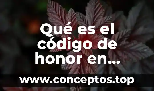 Qué es el código de honor en valores
