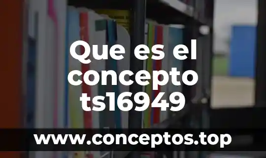 Que es el concepto ts16949