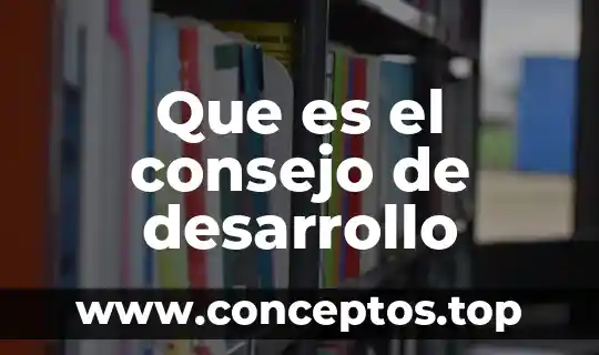 Que es el consejo de desarrollo
