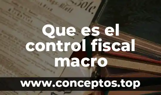 Que es el control fiscal macro