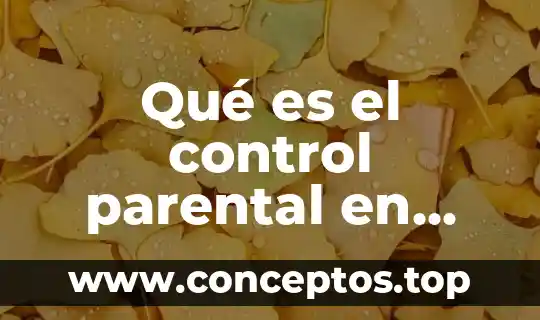 Qué es el control parental en internet