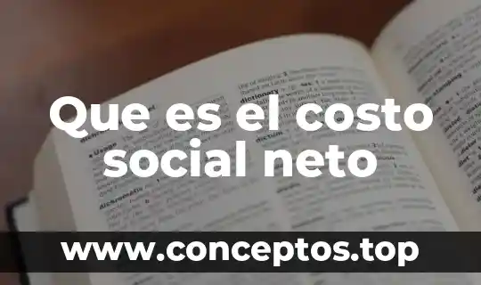 Que es el costo social neto