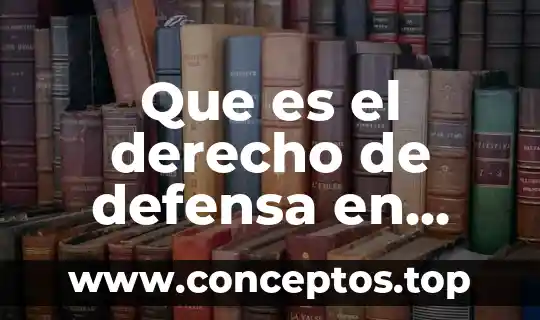 Que es el derecho de defensa en juicio