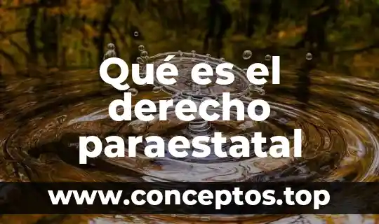 Qué es el derecho paraestatal
