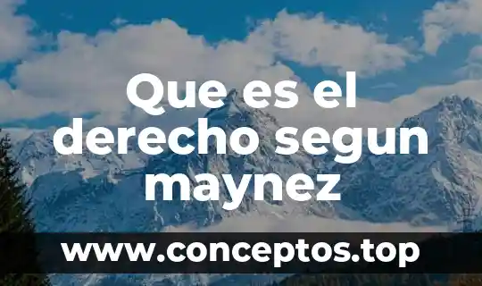 Que es el derecho segun maynez