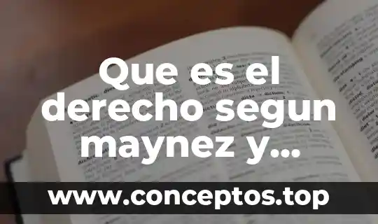 Que es el derecho segun maynez y burgoa