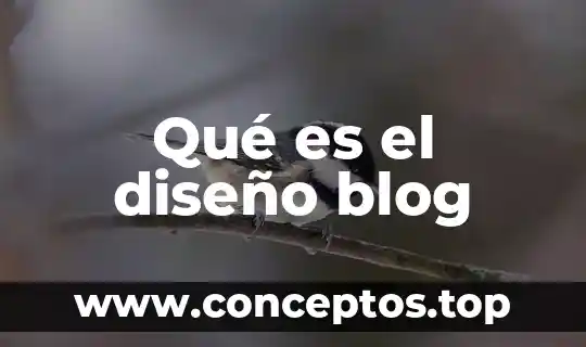 Qué es el diseño blog