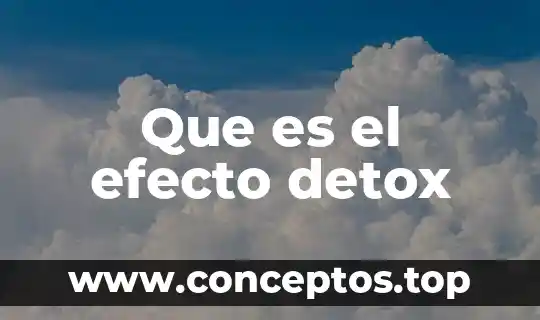 Que es el efecto detox