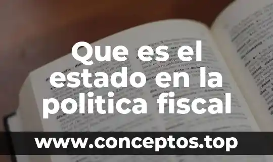 En que es la politica 3 Que es el estado en la politica fiscal
