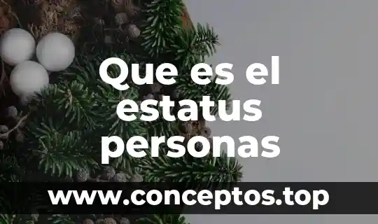 Que es el estatus personas