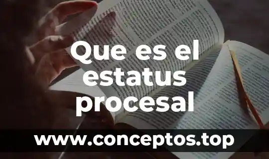 Que es el estatus procesal