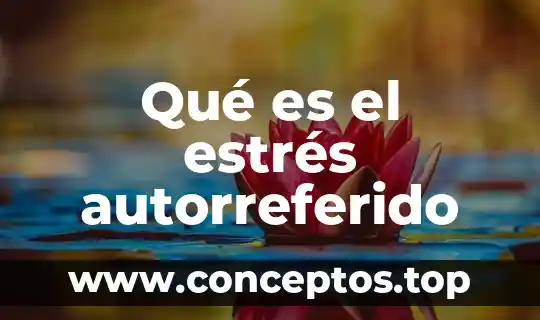 Qué es el estrés autorreferido