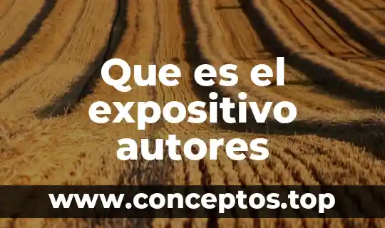 Que es el expositivo autores