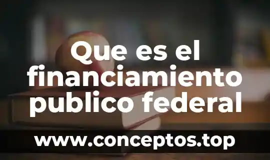 Que es el financiamiento publico federal