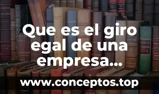 Que es el giro egal de una empresa ejemplo