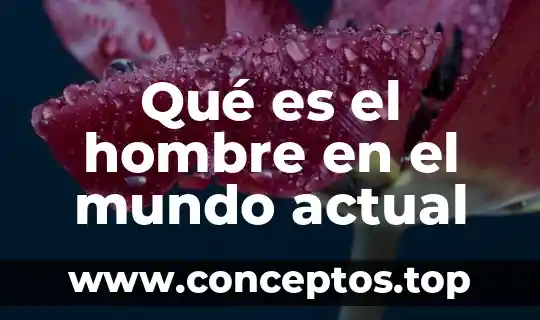 Qué es el hombre en el mundo actual