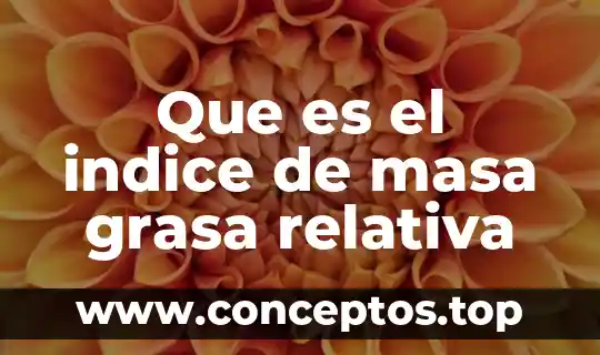Que es el indice de masa grasa relativa