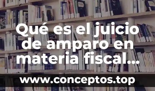 Qué es el juicio de amparo en materia fiscal ejemplo