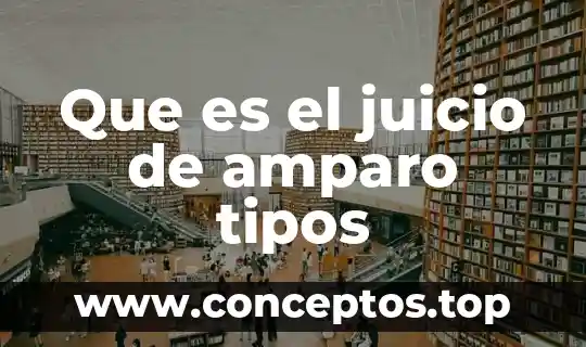Que es el juicio de amparo tipos