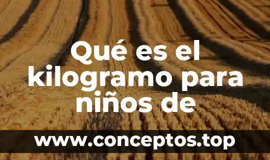 Qué es el kilogramo para niños de