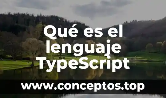 Qué es el lenguaje TypeScript