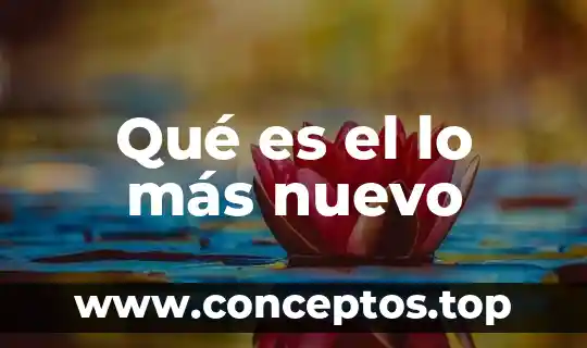 Qué es el lo más nuevo