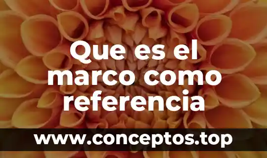 Que es el marco como referencia