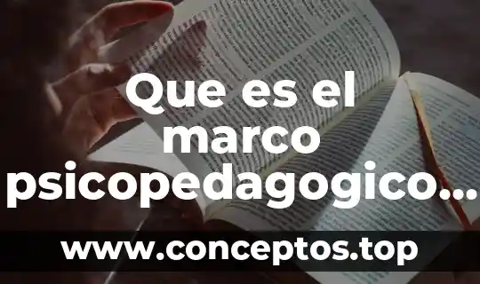 Marco ideal que es 7 Que es el marco psicopedagogico de una licenciatura