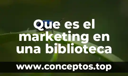 Que es una idea en marketing 5 Que es el marketing en una biblioteca