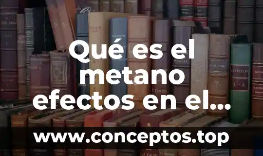 Qué es el metano efectos en el planeta