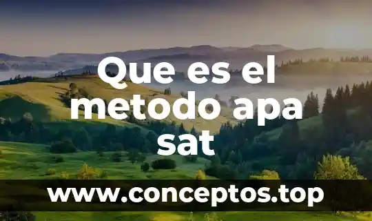 Que es el metodo apa sat