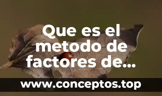 Que es el metodo de factores de conversion