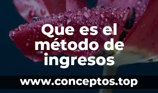 Que es mas importante egresos o ingresos 7 Que es el método de ingresos