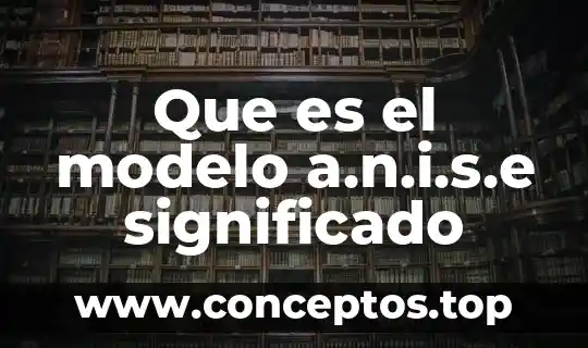 Significado de que es un gay padivo 6 Que es el modelo a.n.i.s.e significado
