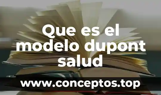 Que es gozar de salud 3 Que es el modelo dupont salud