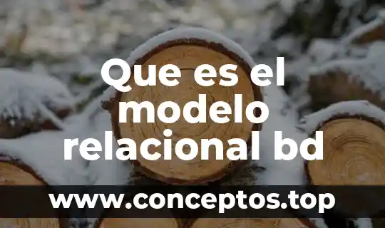Que es el modelo relacional bd