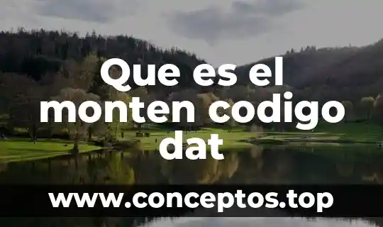 Que es el monten codigo dat