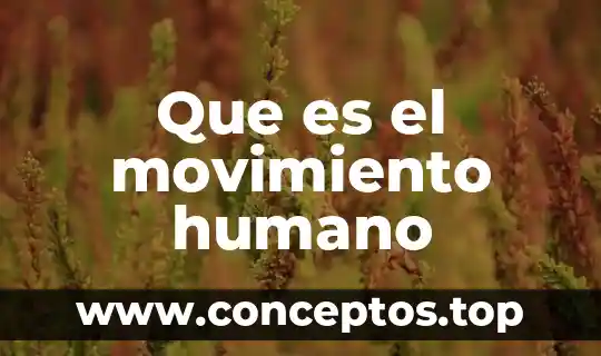 Que es el movimiento humano