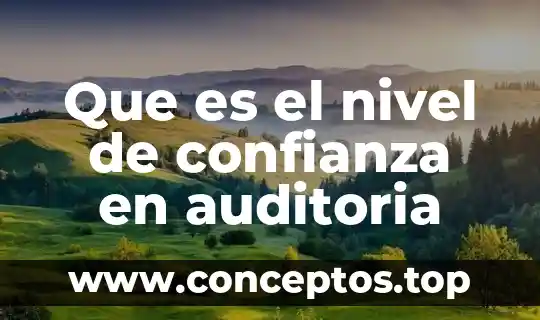 Que es el nivel de confianza en auditoria