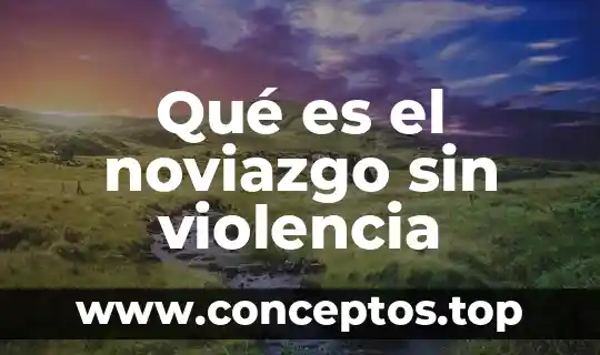 Qué es el noviazgo sin violencia