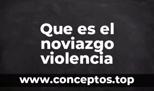 Que es el noviazgo violencia