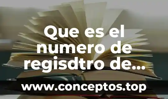 Que es el numero de regisdtro de avon