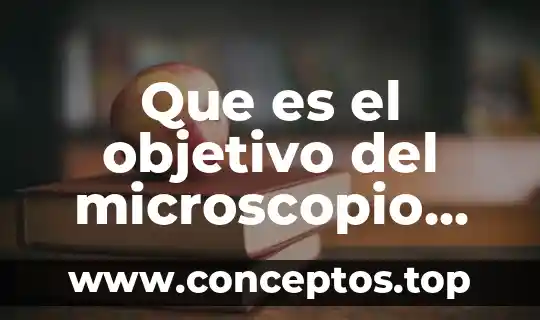 W que es la optica en los microscopio 7 Que es el objetivo del microscopio compuesto