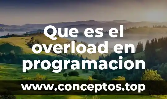 Que es el overload en programacion