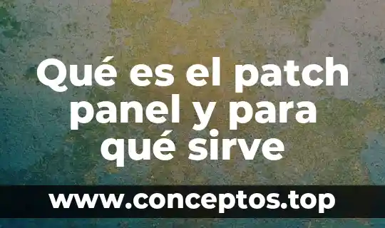 Que es un panel de discusion publico 4 Qué es el patch panel y para qué sirve